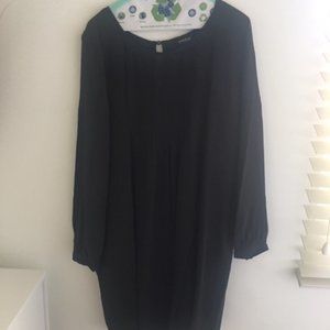 Black dress silk, long sleeve
